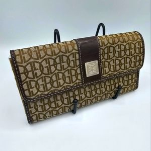 EUC Giani Bernini Long Wallet Brown and Tan Monogram